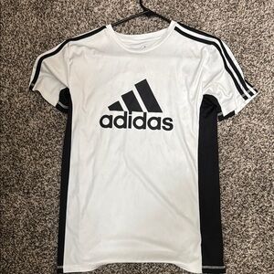 Adidas White Activewear Running T Shirt Youth Large 14-16